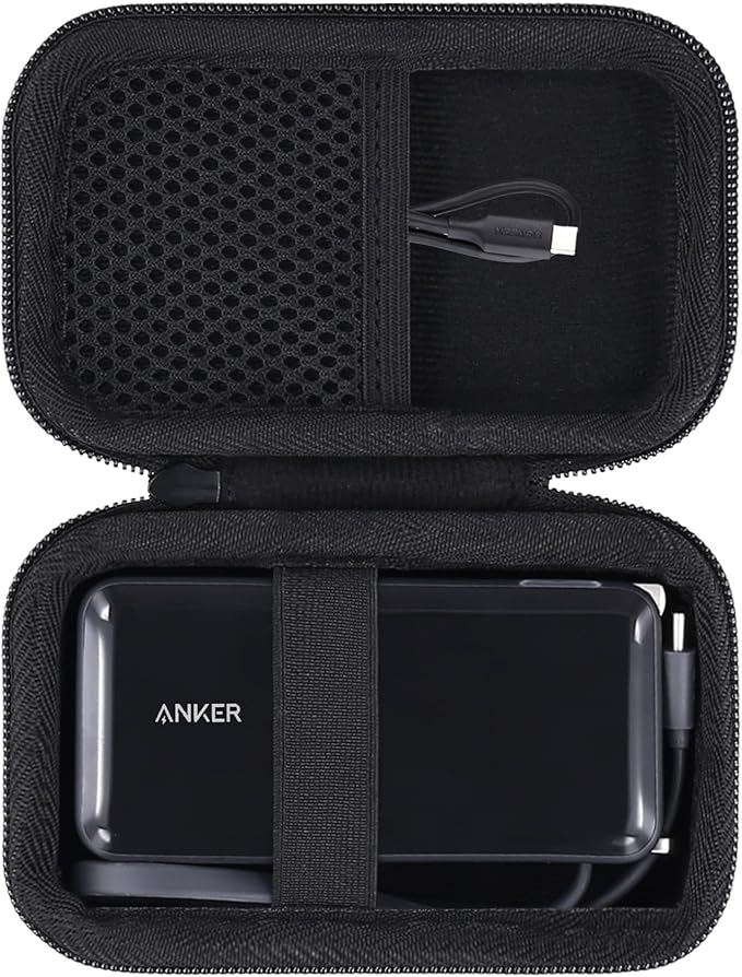 khanka Hard Case Replacement for Anker 3-in-1 Power Bank USB C Charger Block,10,000mAh 10k Portable Charger,Case only. (Black)