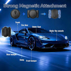 GPS Tracker, Mini GPS Tracker for Vehicles Hidden Portable GPS Tracker for Cars Splashproof Available for iOS Find My (iOS Only), No Monthly Fee Subscription No SIM Card Required - Black