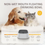 Dog Drinking Bowl, No-Spill Slow Feeder Water Bowl for Dogs and Cats with Floating Disk - Splash-Proof Design for Travel, Ideal for Small Dogs and Messy Drinker