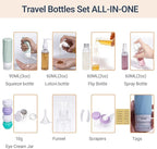 16 Pack Travel Bottles for Toiletries, TSA Approved 3oz Leak Proof Refillable Silicone Squeezable Containers Kit for Shampoo Lotion Conditioner with Toiletry Bag