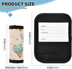 Blue Cat Ice Cream Luggage Handle Wrap for Suitcase Luggage Tags Handle Covers Identifiers Soft Decorations Travel Accessories 2 Pack