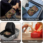 Black Cat Cable Organizer Bag Tech Pouch Portable Electronics Organizer Travel Case for Phone Power Bank SD Card Electronic Accessories Carry Case