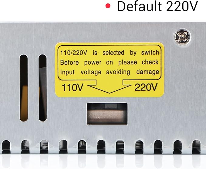 DROK 12V Power Supply, AC 110V 220V to DC 0-12V 0-40A 480W Buck Converter, Volt Amp Adjustable Adapter Regulated 5V 9V 12Volt Switching Voltage LED Transformer Charger for Computer CCTV Lab
