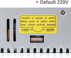 DROK 12V Power Supply, AC 110V 220V to DC 0-12V 0-40A 480W Buck Converter, Volt Amp Adjustable Adapter Regulated 5V 9V 12Volt Switching Voltage LED Transformer Charger for Computer CCTV Lab