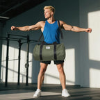 Gym Bags for Men with Side Pocket, 38L Sports Gym Duffle Bag with Wet Pocket&Shoe Compartment, Large Waterproof Sport Duffel Bag for Travel, Sports, Workout(Olive Green)