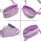 Gitus Initial Belt Bag Fanny Pack Crossbody Bag for Girls Birthday Gifts Age 8-10 Teen Girl Gifts Trend Stuff Personalized Letter Gifts for Daughter Sister (Lavender-H)