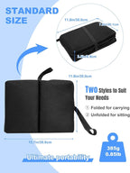 FASTMOMENT Airplane Seat Cushion Portable Travel Cushion for Comfort Foldable Stadium Pad with Breathable Fabric Seat Pad Perfect for Long Flights, Office, Bleacher, Camping