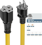 4 in1 NEMA 5-15P Extension Cord, Winxus 3FT NEMA 5-15P to 5-15R, 5-20R, 6-15R, 6-20R Adapter Cord, 15A to 20A AC Adapter Cable, 3 Prong Extension Cords 3 FT