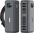 Silicone Case for Anker 737 Power Bank (24,000mAh 3-Port) 1/4-inch nut Hole, SD/SIM Card Storage Reserved Compatible with Anker 737 Power Bank Travel Protective Cover Dustproof with Handle (Gray)