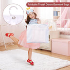 Kimbora Costume Dance Garment Bag with 3 Clear Zipper Pockets for Suits Dress Cover, Travel & Competitions Protector, Set of 2