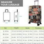 Travel Luggage Cover Suitcase Protector Fits 18-32 Inch Wheel Covers PatternedTravel Related Items Flower Luggage Protector Elastic XL