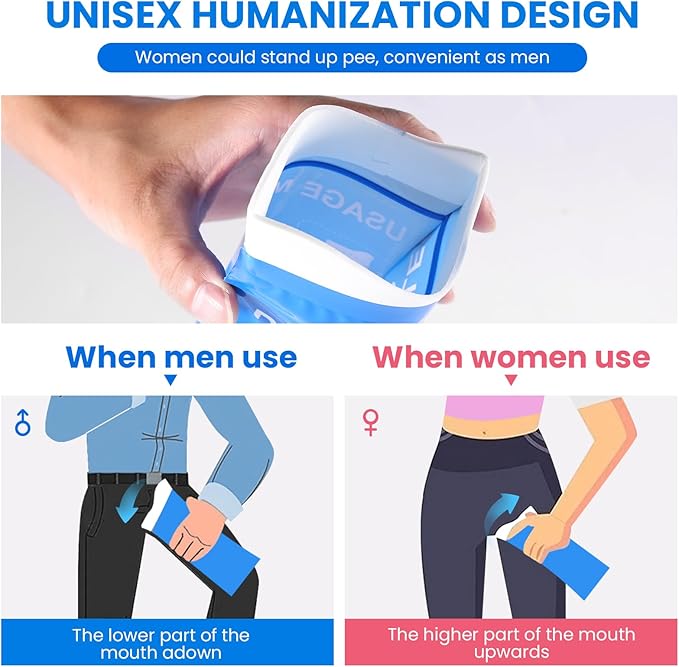 Disposable Urine Bag, 12PCS Pee Bags for Travel for Women Men, 900ML Portable Urinal Bags and Vomit Bags, 2026 Unisex Urinal Bag for Camping, Road Trip, Traffic Jam, Pregnant, Kid, Patient
