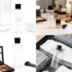 5 Pcs Transparent Travel Size Bottles, 3.4oz Travel Size Containers with Labels, Refillable Liquid Containers for Travel/Travelers/Toiletries