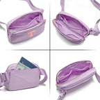 Gitus Initial Belt Bag Fanny Pack Crossbody Bag for Girls Birthday Gifts Age 8-10 Teen Girl Gifts Trend Stuff Personalized Letter Gifts for Daughter Sister (Lavender-T)