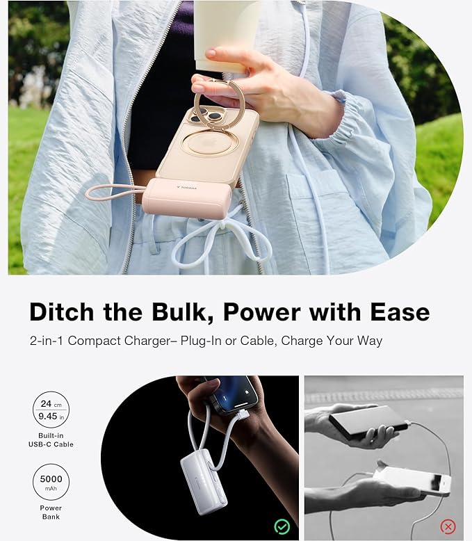 TORRAS Pair It Up and Save 15% — Mini Portable Charger + Ostand Magnetic Case = Better Together