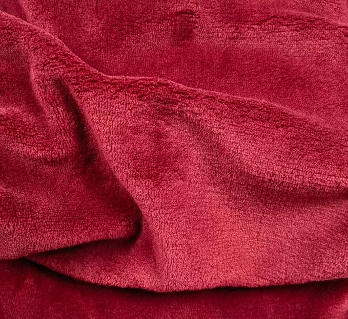 ShezPretty Premium 2in1 Soft Travel Blanket Pillow with Airline Hand Luggage Sleeve and Backpack Clip Airplane (Burgundy)