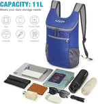 G4Free Lightweight Packable Hiking Backpack for Men Women Small Hiking Daypacks Foldable Shoulder Pack Casual Outdoor Bag 11L