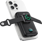 Magnetic Portable Charger with Apple-Watch Charger,10800mAh 25W PD Fast Charging Wireless Power Bank,4 Outputs Travel Essential for Magsafe Battery Pack Compatible with iPhone 17/16/15/14/13/12 Series