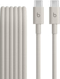 Beats USB-C to USB-C Woven Cable Fast Charging Durable/Tangle-Free Compatible Charger for Apple & Android Devices (1.5 m, 5 ft) - Surge Stone
