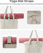 BAGSMART Tote Bag for Women, Tote Bag with Zipper Work Tote with Compartments Nurse Shoulder Hanbag for Travel, Gym