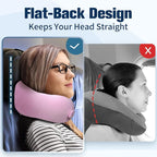 Cirorld Neck Pillow for Traveling, Travel Pillows for Airplanes,100% Pure Memory Foam Travel Neck Pillow, Adjustable Flight Pillow, Portable Plane Accessories with Eye Mask, Earplugs, Carry Bag