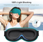 Gritin 100% Blackout Sleep Eye Mask for Women Men,Zero Eye Pressure Sleeping Mask-Ergonomic Design 3D Cutout Eye Movement and Eyelash Friendly Night Blindfold,Soft&Comfortable for Sleeping-Navy Blue