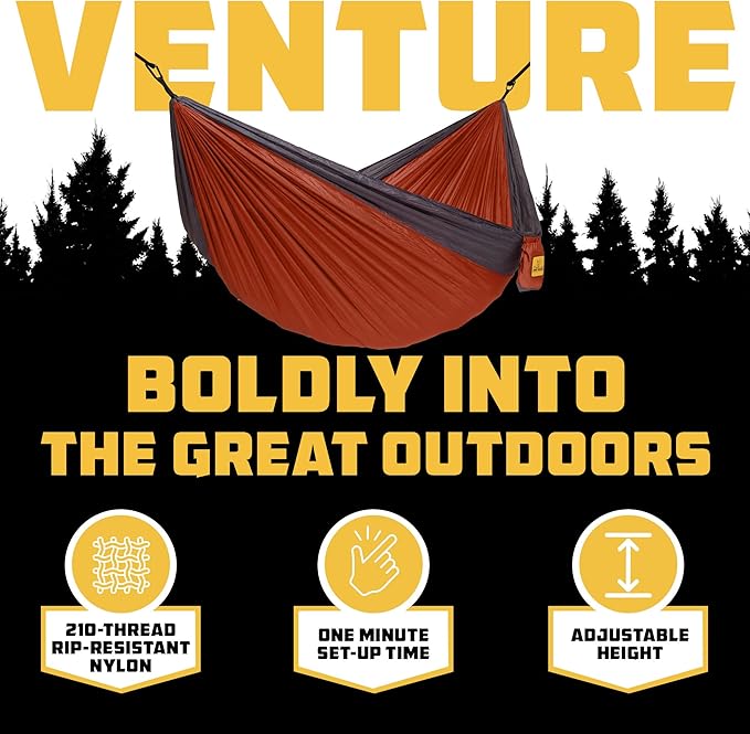 Wise Owl Outfitters Camping Hammock – 500lbs Portable Hammock with Tree Straps - Travel, Backpacking, Hiking, Outdoors Camping Gear - Single or Double
