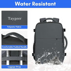 Taygeer Personal Item Backpack for Women, 35L Travel Backpack with Laptop Compartment & Water Bottle Pocket, Lightweight Work Back pack for Weekend Business Gym Hiking, Dark Grey