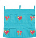 Gilbins End Of Bed Shoe Bag Great for storage, shoes, accessories & stuff! (Teal Hearts&Bows)