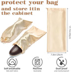 Shoe Dust Bags - 8 Pack Shoe Bags for Travel Satin Fabric with Drawstring Closure,Washable Breathable Cotton Fabric Cloth,for Travel Protecting andStoring Shoes (Beige)