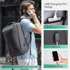 MARK RYDEN Business Backpack for Men, 17.3 Inch Tech Waterproof Laptop Backpack with USB Charging Port, Professional Work Backpack for Travel, Office, College, Commuting, Hiking