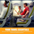2 Pack Airplane Foot Hammock Travel Footrest - Long Flight Must Haves - Foot Rest for Air Travel,Essentials for Travel & Home (Black)
