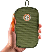 Be Smart Get Prepared's 125 Pieces Travel First aid kit, Carry-on Travel Essentials– PPE, Camping, Hiking, Road Trips, On-The-Go