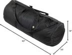 131L Expedition Duffel Bag, Heavy-Duty Gear Bag, 1050D Tuff Cloth, Diamond Ripstop, Reinforced Stitching - Black (16" x 40")