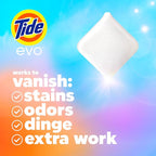 Tide evo Original Scent Laundry Detergent Fiber Tiles Works on 100% of Common Stains Safe for All Machines and Water Conditions Concentrated HE Compatible Clean and Instant Dissolve, 42 Count