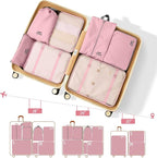 Packing Cubes for Travel - 8 Set Luggage Organizer Bags for Family, Mesh Breathable Packing Cubes for Suitcases Durable Travel Essentials Bags Set