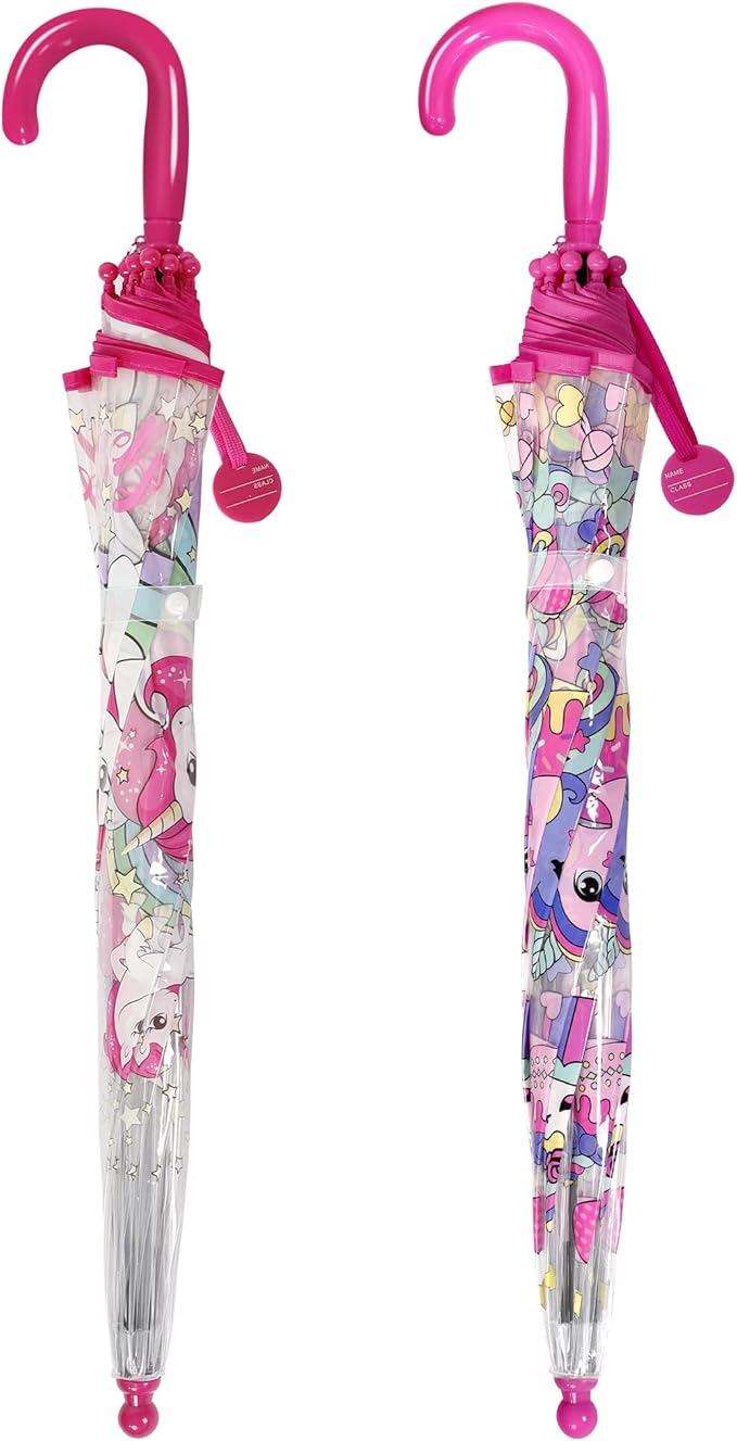 Kids Clear Umbrella for Rain Dome Bubble Umbrellas Windproof for Kids Boys and Girls
