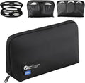RIGHT AWAY Travel Tech Pouch，Waterproof Cord Case，Electronics Organizer Travel Case，Cable Organizer Storage Bag For Phone, Charger, Accessories(BLACK)
