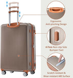 3 Piece Hardshell Luggage Sets 20"+24''+28" Expandable Hardside Luggages Spinner Suitcase with Spinner Wheels & TSA Lock,Lightweight Luggage Sets For Women Men Outdoor Travel Coppery