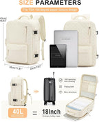 WONHOX Large Travel Backpack Carry on Flight Approved Laptop Work Business Backpack for Women Men Mochila de Viaje