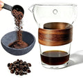 Glass Pour Over Coffee Maker Set, Drip Coffee Maker, No Paper Filters Needed, Heat-resistant Borosilicate Glass with Ceramic Coffee Filter, Easy to Clean, Ideal for Home, Office & Outdoor Camping