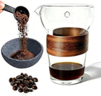 Glass Pour Over Coffee Maker Set, Drip Coffee Maker, No Paper Filters Needed, Heat-resistant Borosilicate Glass with Ceramic Coffee Filter, Easy to Clean, Ideal for Home, Office & Outdoor Camping
