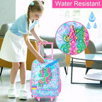 WZLVO Kids Luggage for Boys and Girls, Cute Dinosaur Unicorn Rolling Wheels Suitcase for Toddler Children