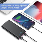 Portable Charger Power Bank 25,800mAh,5V/3A USB C in&Out Fast Phone Charging with Intelligent Smart IC,3 USB Port External Cell Phone Battery Pack Compatible with iPhone 17 16 15,Samsung,Android-Pink