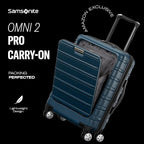 Samsonite Omni 2 PRO Hardside Expandable Luggage with Spinners, Arctic Silver, Carry-on