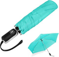 Compact Travel Umbrella for Purse - Flat Handle, Waterproof for Light Rain