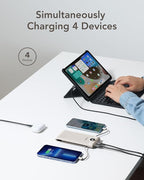 VEGER Portable Charger with Built-in AC Plug and Cables, All in One 10000mAh Ultra Slim Power Bank Travel Essentials, Fast Charging Battery Pack Compatible with iPhone, Samsung, Android (Coffee)