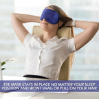 Tarpop 200 Pcs Eye Mask Sleeping Blindfold Eye Cover with Adjustable Strap for Games Party Team Building Travel Individually Wrapped Sleep Mask for Women Men (Blue)