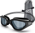 Swim Goggles, Polarized Adult Swimming Goggles Bungee Strap No Hair Pulling Anti-fog Pool Goggles for Men Women