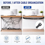 Zip Ties 8 inch, 5000 Pack Black Zip Ties, Self-Locking Nylon Cable Ties with 40 lbs Tensile Strength,Wire Ties for indoor and outdoor use.